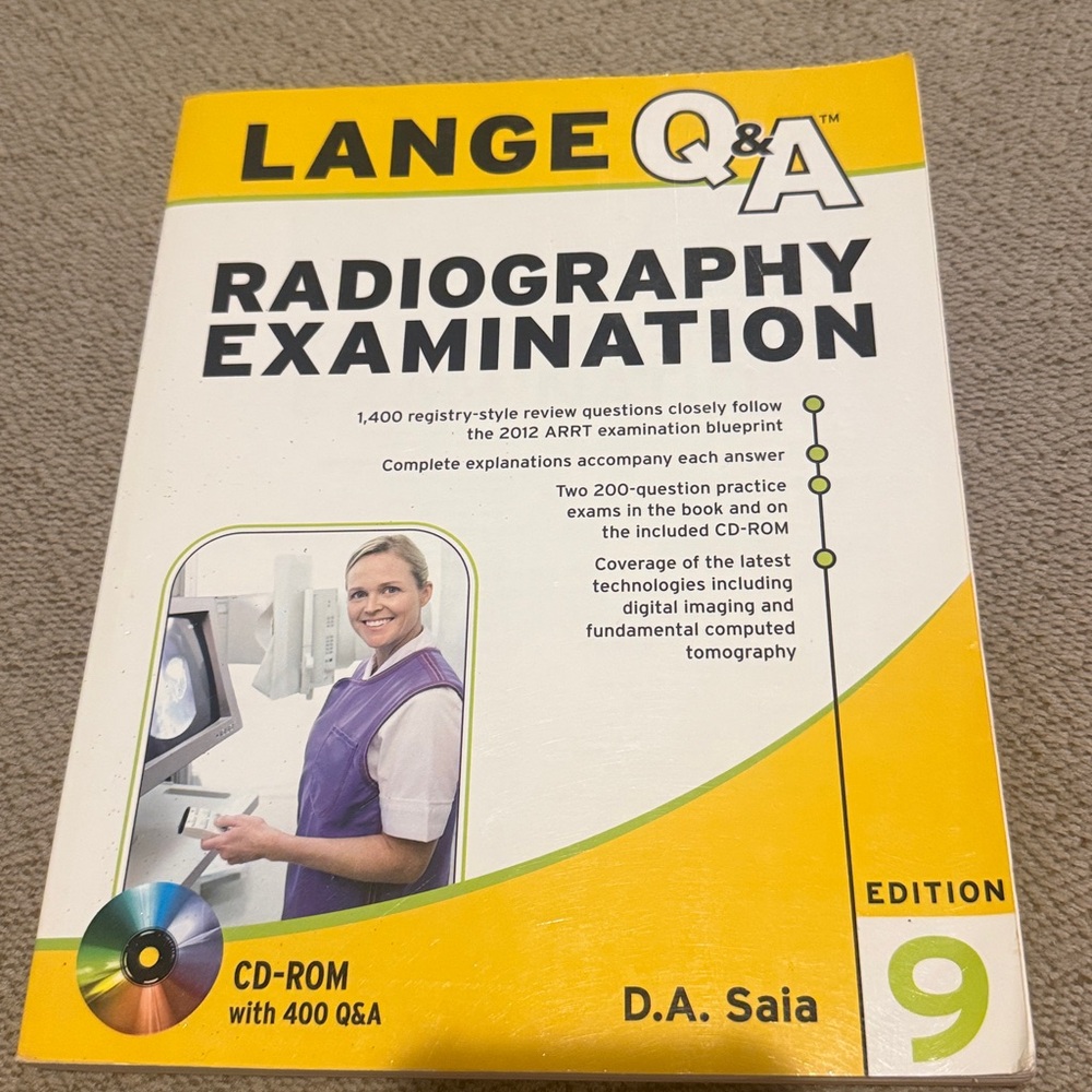 Lange Radiography Examination Book - Yellow and White
